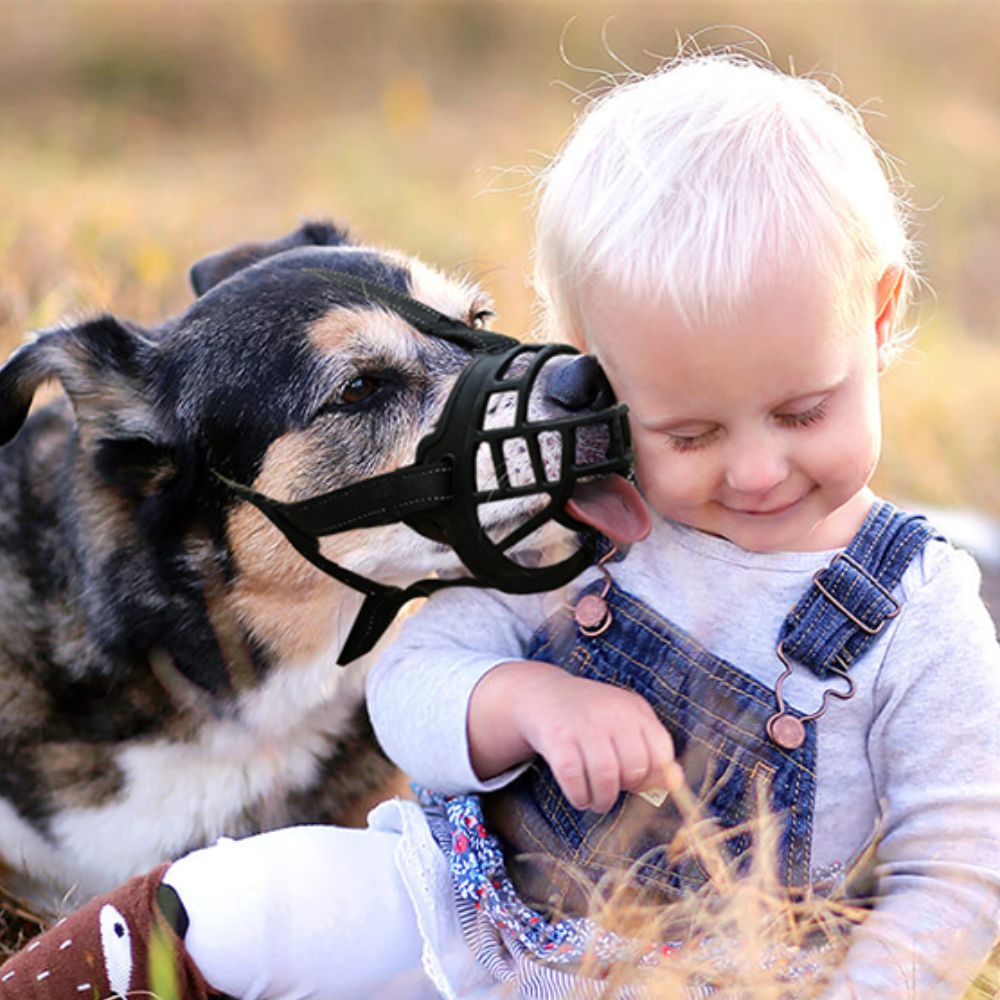 Bozal de Silicona  Flexible Regulable (No Daña Carita de Perro) Talla 3