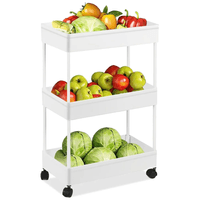 Verdulero Frutero Condimentero Estante Organizador con Ruedas B 33N