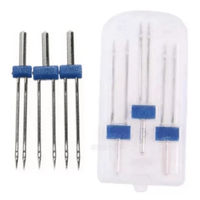 Kit de 3 Agujas Dobles Gemelas Prensatelas Mellicera para Maquinas de Coser Caseras