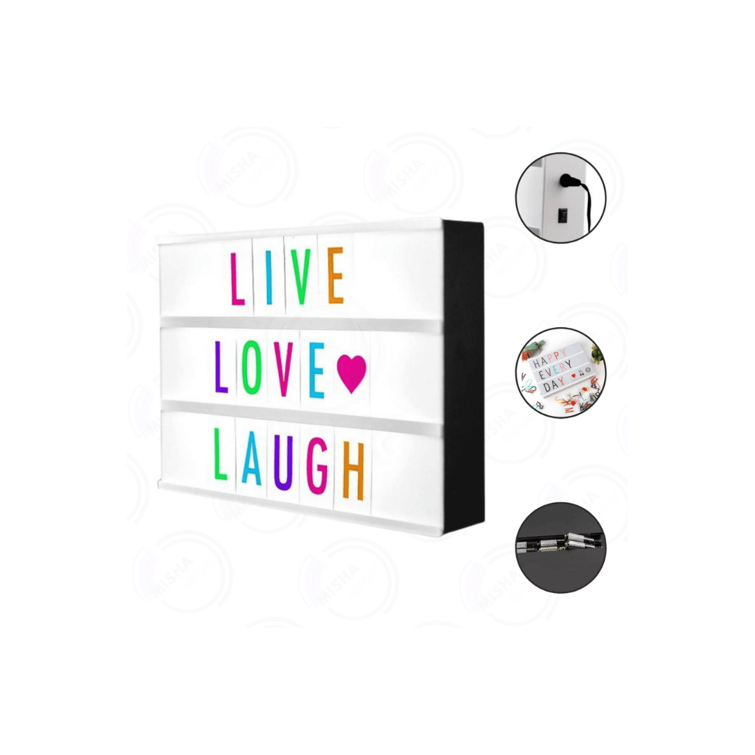 Pizarra Led con Letras de Colores Intercambiables