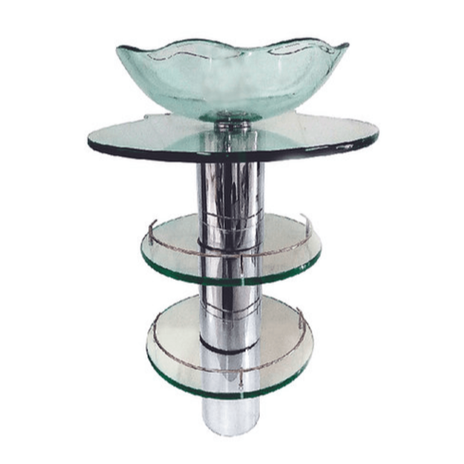 Mueble lavabo de baño pedestal en vidrio XM-880