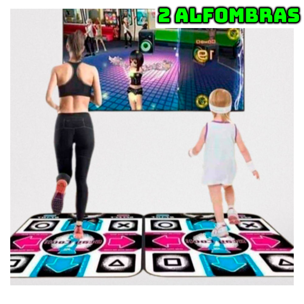 Kit 2 Alfombra de Baile Pista con Entrada USB para PC Laptop y PS2