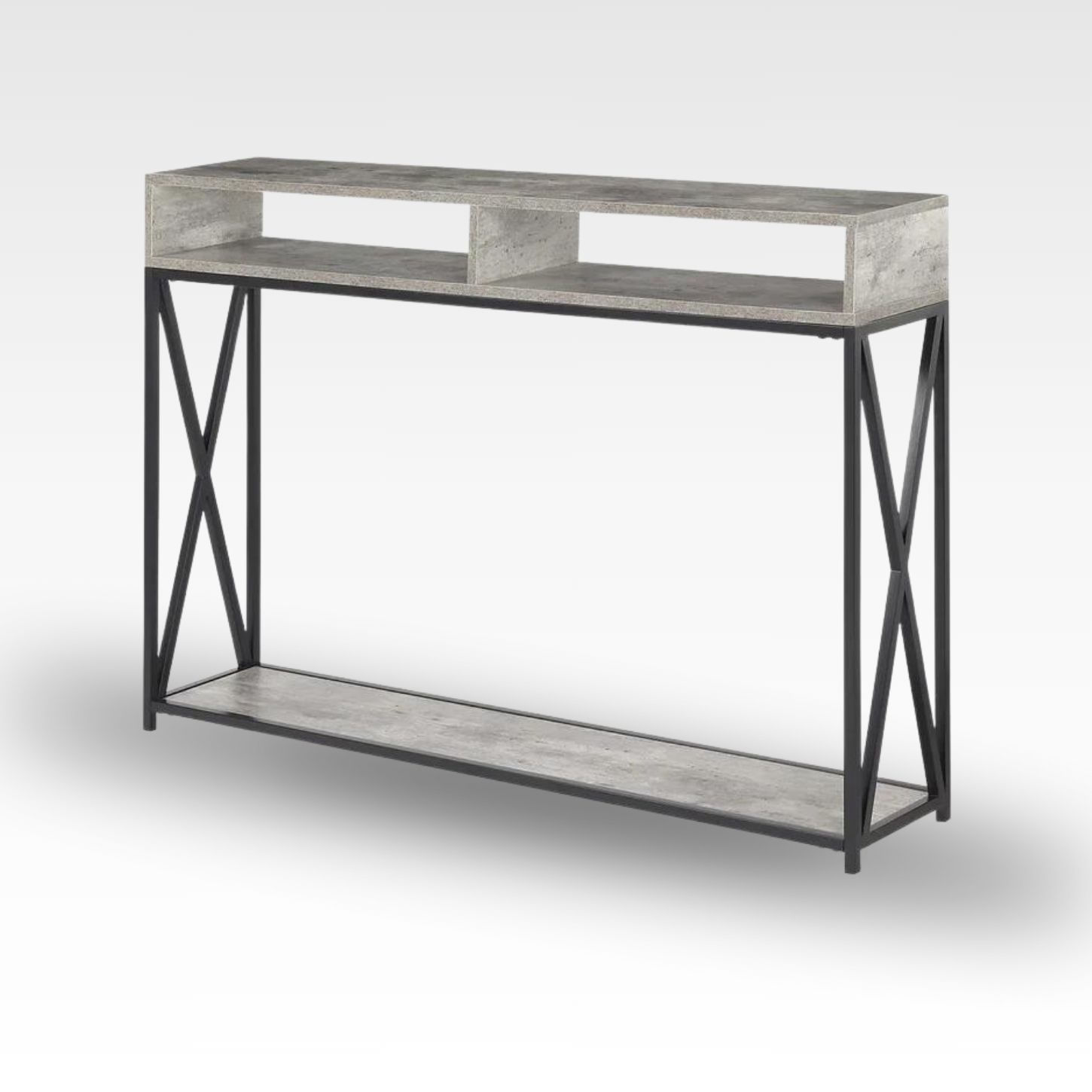 Consola Recibidor Industrial Berilio Cemento Coricha Home