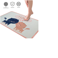 Piso de Secado para Baño Alfombra Decorativa Absorbente I love 357A