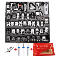Kit de 42 Pies Prensatelas Más Aguja Gemela Doble Y Soporte de Prensatelas para Máquina de Coser