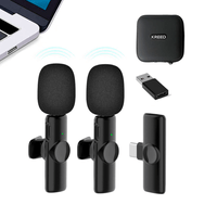 Micrófono Inalámbrico Solapero DUAL Tipo C y Adaptador para PC