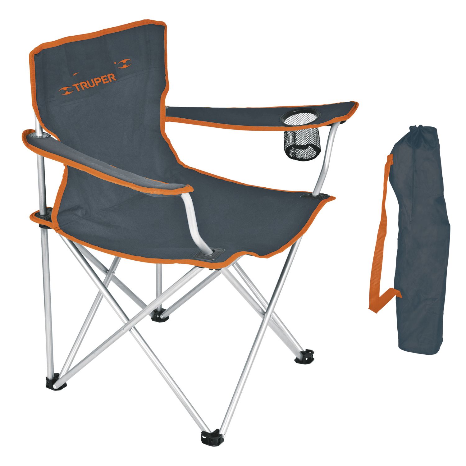 Silla de playa camping portátil plegable truper