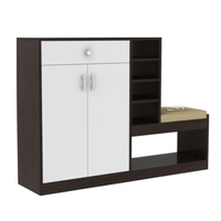 Zapatera con asiento Teves Wengue MUEBLES BONNO