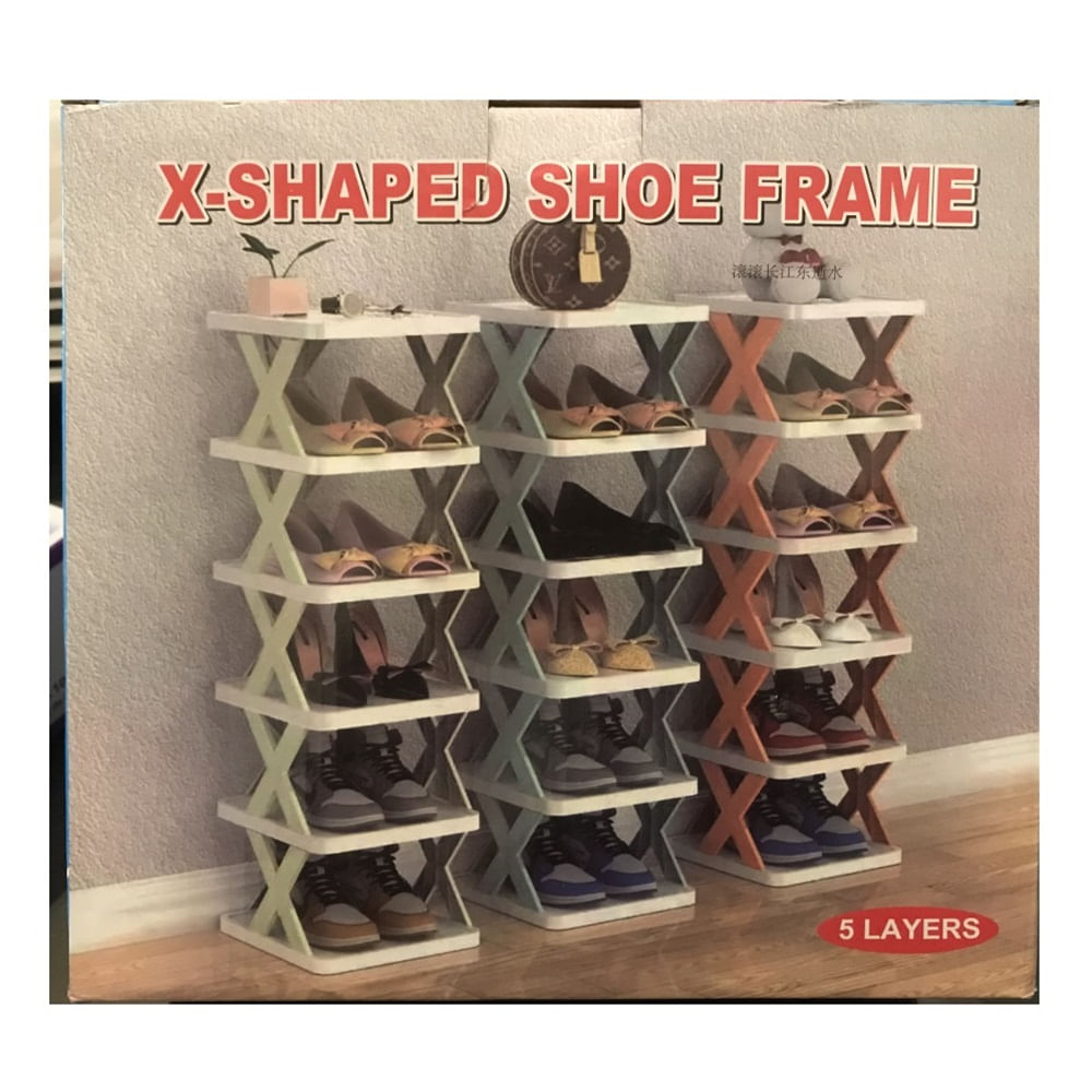 Zapatera Plegable 5 niveles Armario Zapatos Estante Múltiple