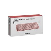 Teclado Logitech Pebble Keys 2 K380S Bluetooth/Wireless Sp Rosa