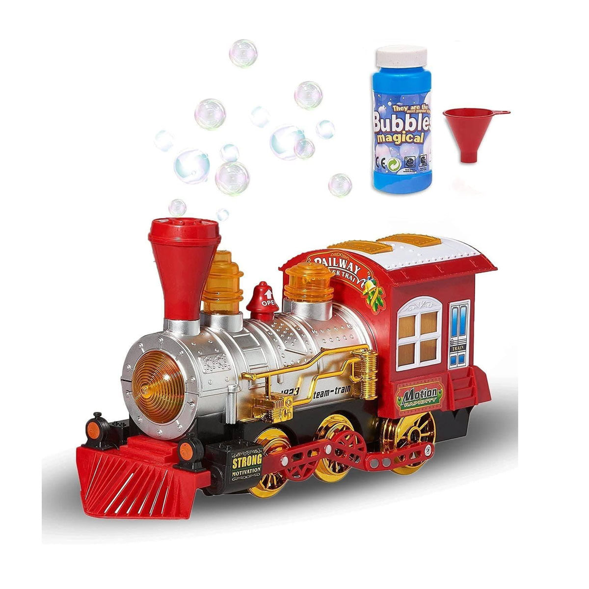 Juguete Tren Eléctrico con Luces y Burbuja B968A
