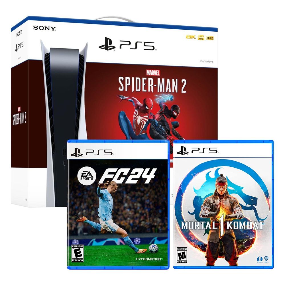 Consola Playstation 5 Estándar 825GB Blanco + Marvel Spider Man 2