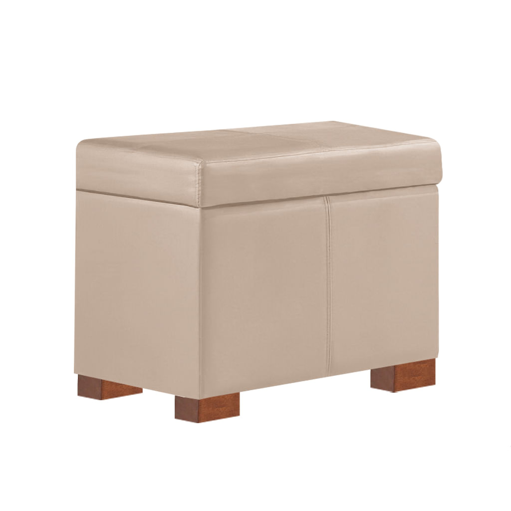 Baul Ultracuero Baxton Mavisac Pequeño Color Beige