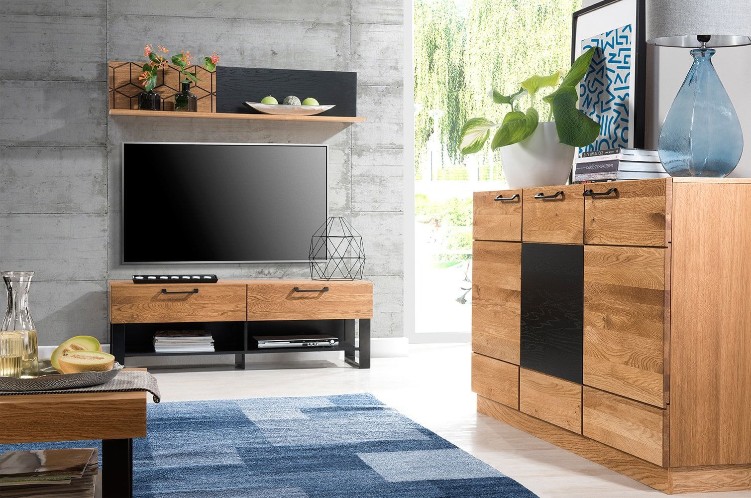 Aparador Moderno Sicilia 3 puertas color Marrón TU MESITA