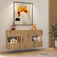 Aparador Moderno Flotante Karito color Duna TU MESITA 3 puertas