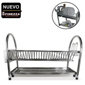 GENERICO Escurridor de Platos Secador De Loza 2 Niveles Metal Elegante