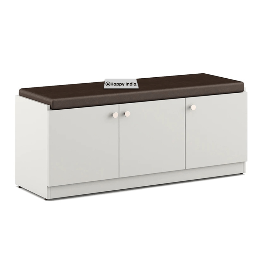 Zapatera con Asiento Shipping Blanco MUEBLES BONNO