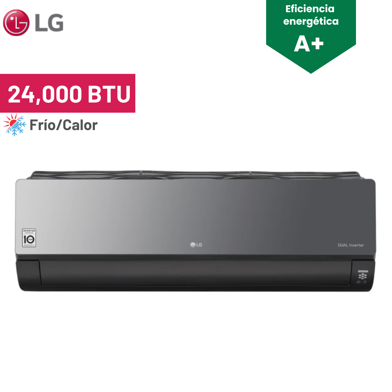 Aire Acondicionado LG 24 000 BTU Artcool Dual Inverter Frío Calor