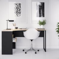 Escritorio Moderno Magno 2 cajones Color Negro/Haya TU MESITA