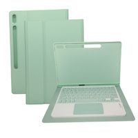 Funda con Teclado Bluetooth con Touchpad para Tablet Tab S7 Plus 12.4"" SM-T970 Verde Agua