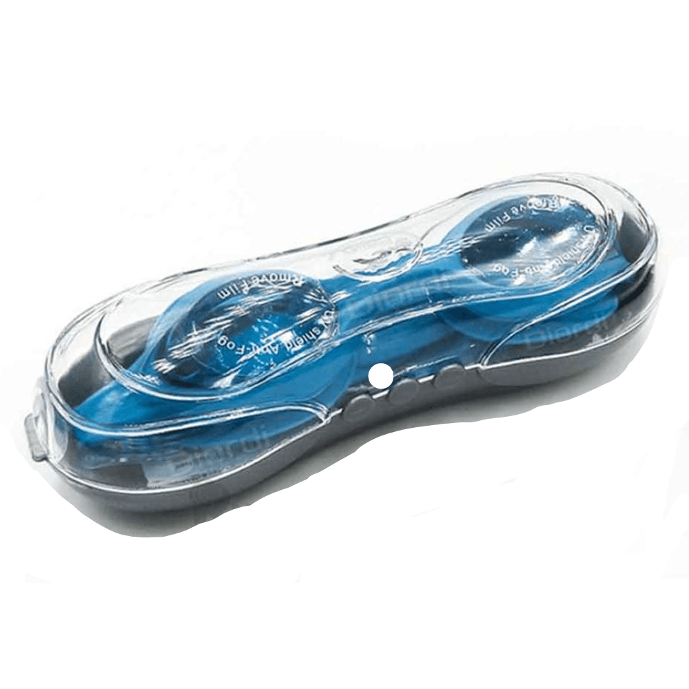 Lentes de Natación Con estuche Proteccion UV-Celeste