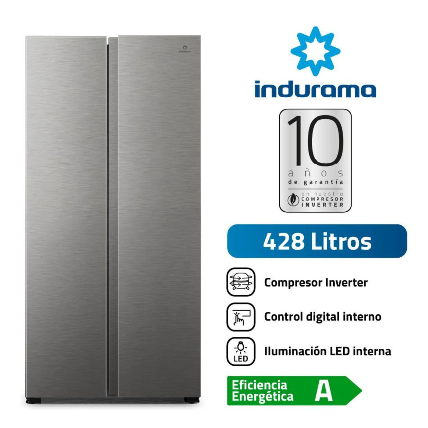 Refrigeradora Indurama Side by Side 428Lt RI-769 - Croma