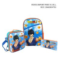 Set Mochila Ranger Deluxe Oficio Eva 3d Drangon Ball Scool