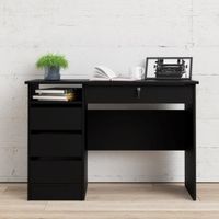 Escritorio Ejecutivo Misac 4 cajones color Negro TU MESITA