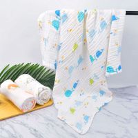 Manta de Muselina 6 Capas para Bebé 100% Algodón Blue