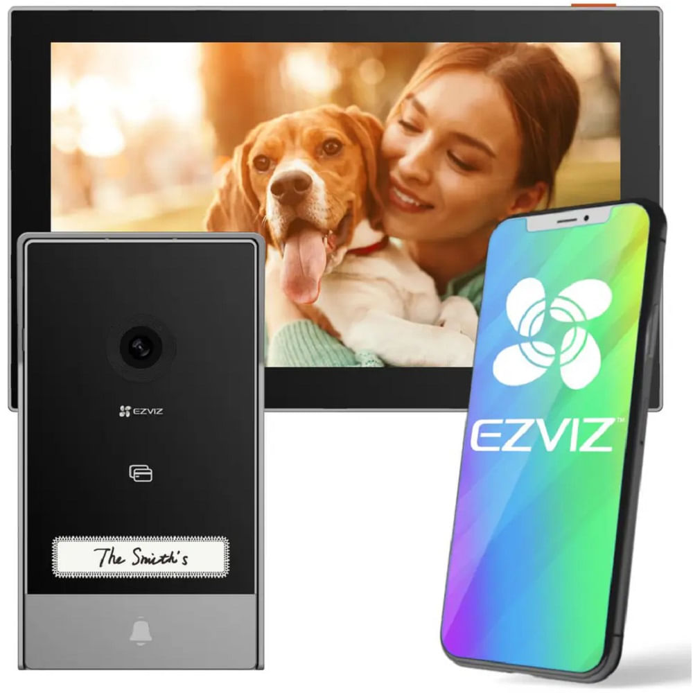 EZVIZ HP7 Kit de Timbre Video portero 2K WIFI Doble banda, con apertura de  puerta, LCD 7 - Promart
