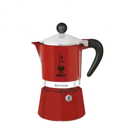 Cafetera Bialetti Rainbow Roja 3 Tazas