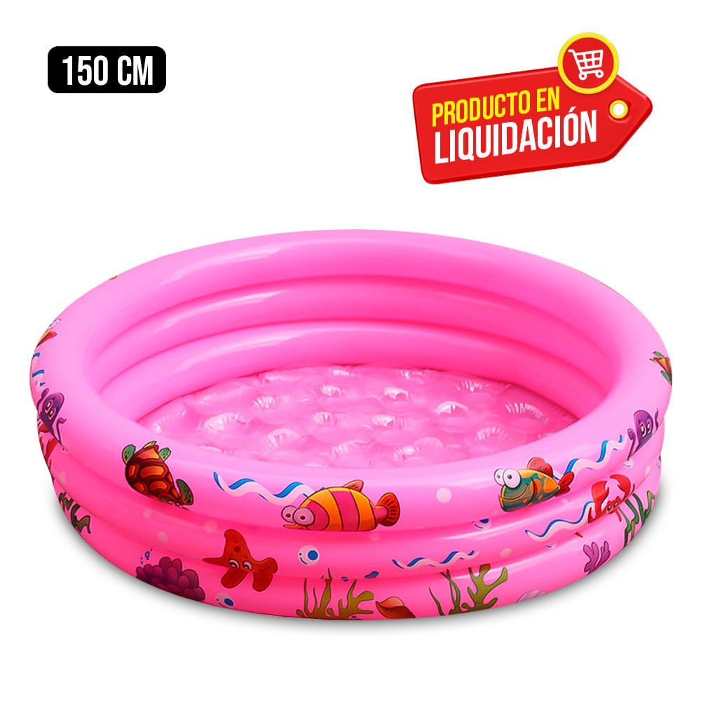 Piscina Inflable Niños Baby Amusement Pool 150cm Rosa 180 L