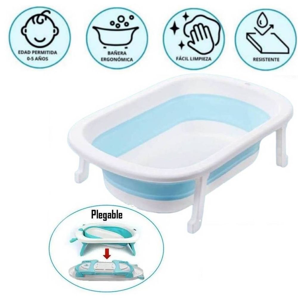 Bañera Plegable Baby Happy para Bebé Celeste - Promart