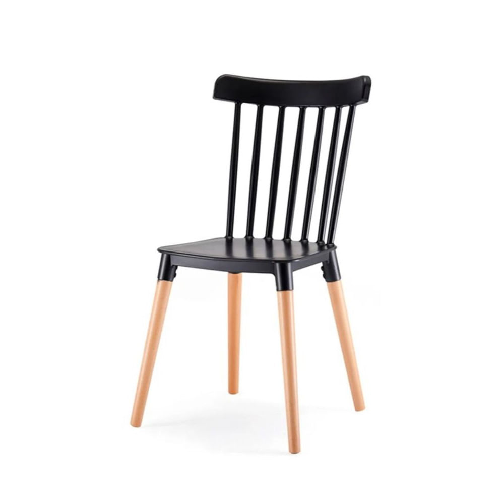 Silla Con Respaldo Modelo Nova Color Negro