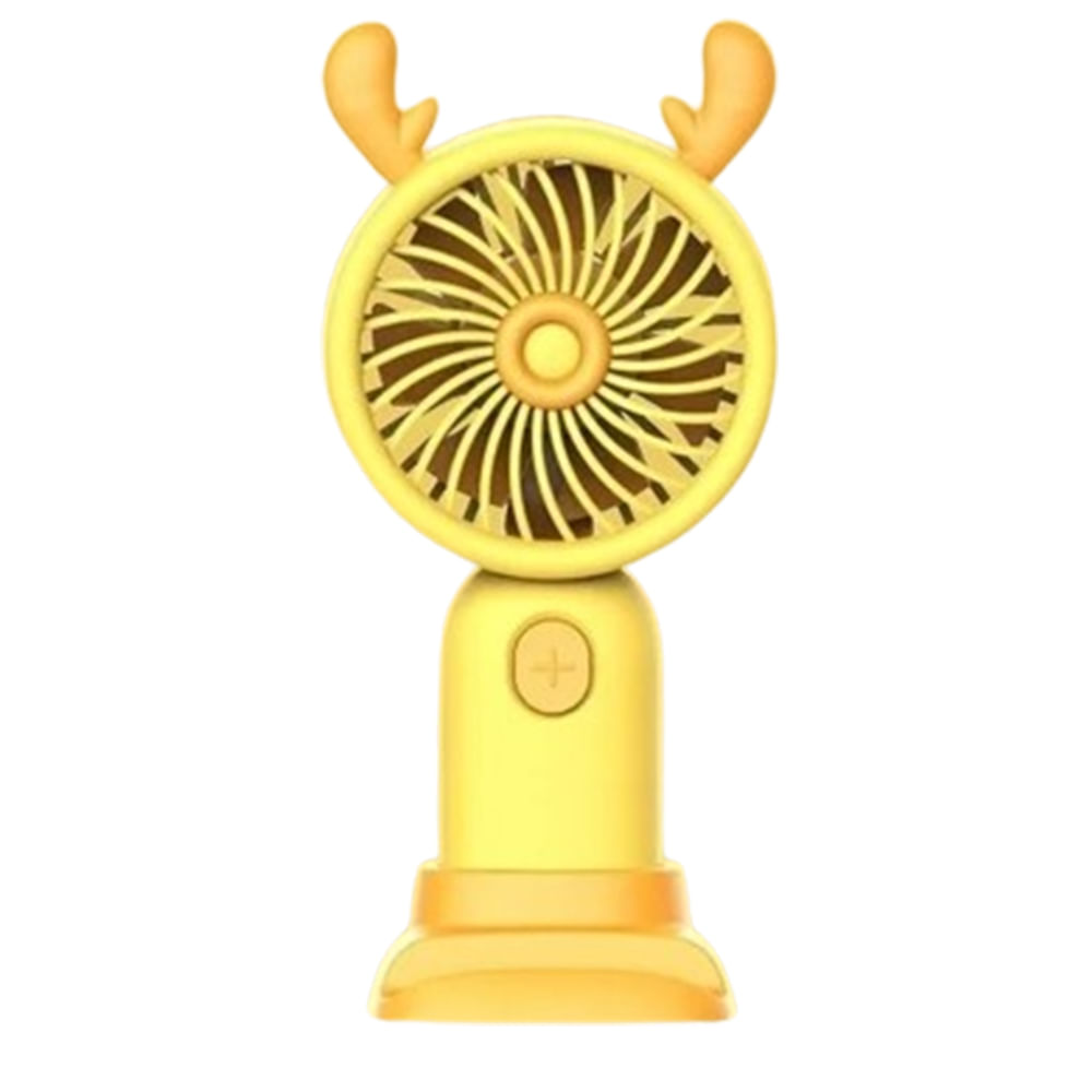 Mini Ventilador Eléctrico de Mano Portátil - Color Amarillo