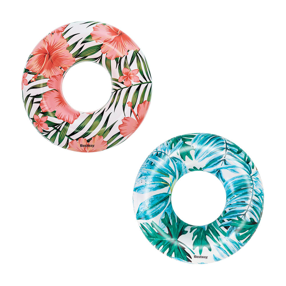 Flotador aro con palmeras Tropicales Bestway