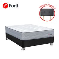 Cama Box Tarima FORLI Pocket 1.5 Plazas + Cabecera Alicia