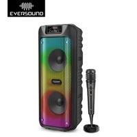 Parlante Bluetooth con microfono alambrico Eversound Dynamic 6.5? x 2 EV 5006 RGB