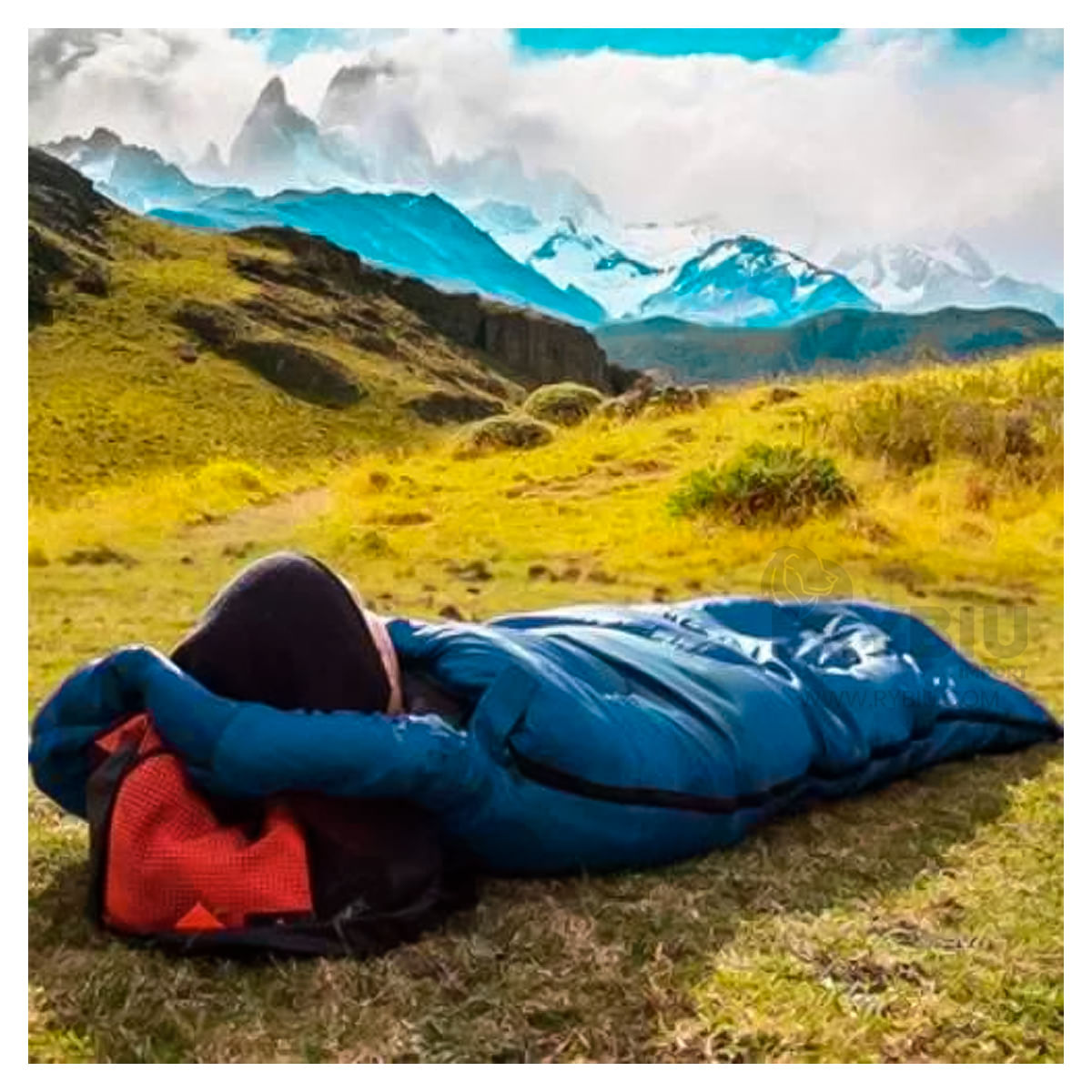 Sleeping Azul Gruesas para Acampar