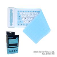Teclado Bluetooth Flexible Silicona 107 Teclas Seisa Celular Tablet Etc Azulino