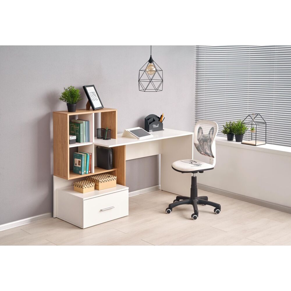 Escritorio con Estantes Genkai 1 Cajon R&R MUEBLES