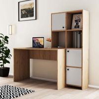Escritorio Moderno Amit con Estantes R&R MUEBLES
