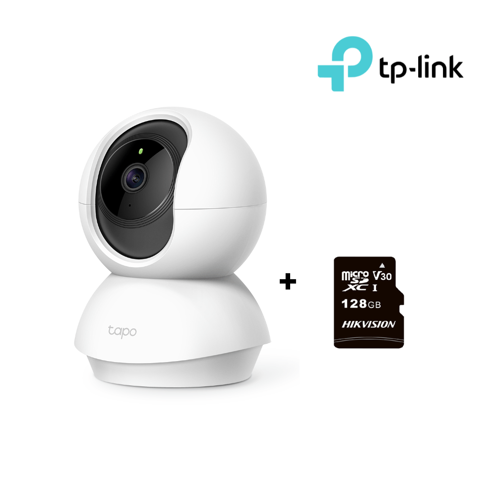 Cámara de Seguridad Wi-Fi 360 2K Tapo C210 + MicroSD 128 GB - Tplink