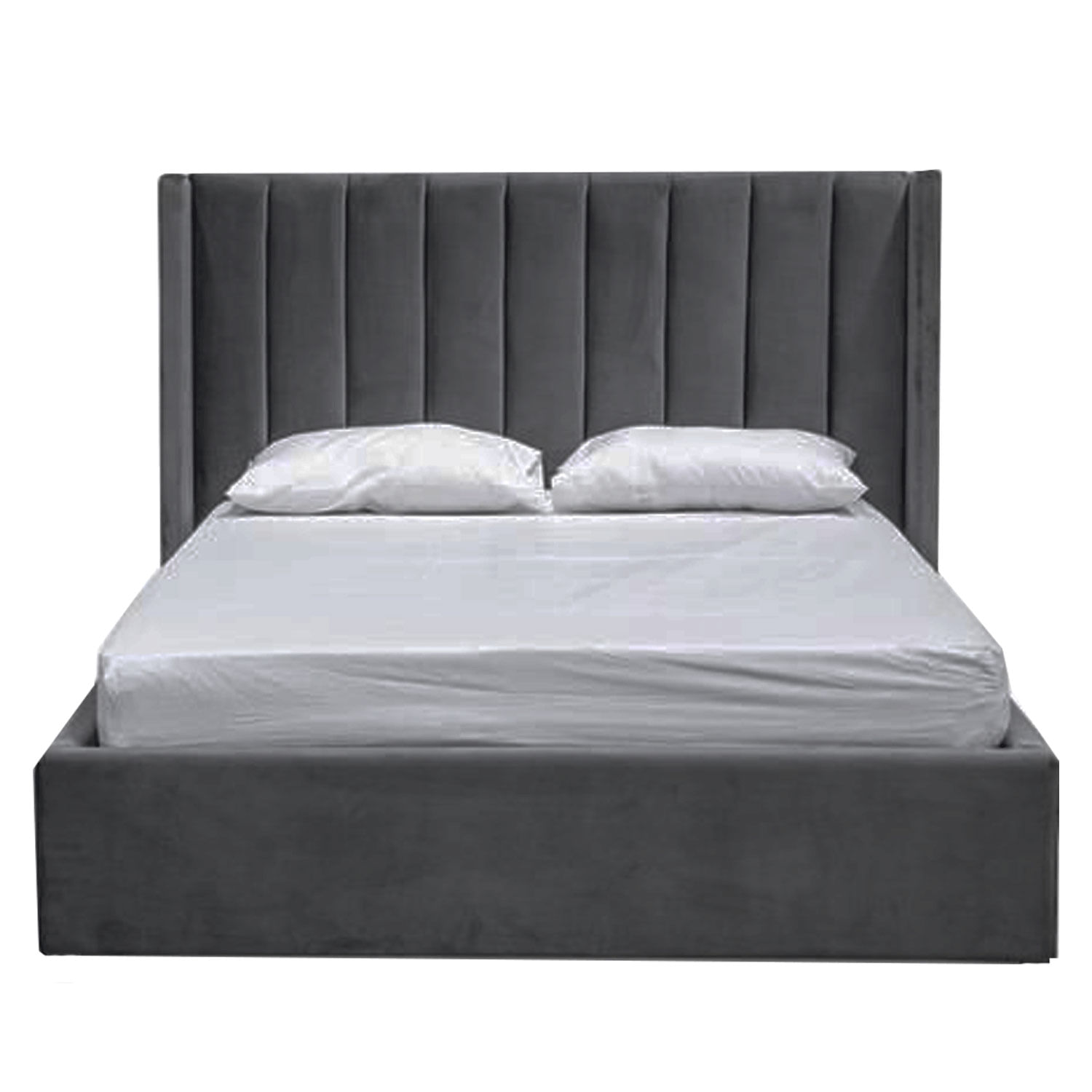 Juego Dormitorio Listón LeMueble 1.5 Plz Gris Oscuro