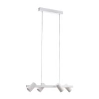 Lámpara Colgante Eglo Gatuela 25w Acero Blanco 4 Luces