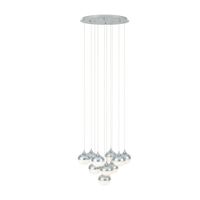 Lámpara Colgante Eglo Siracusa 60w Acero Marrón 10 Luces