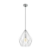 Lámpara Colgante EGLO Carlton Acero Plata Vintage 1 Luz