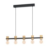 Lámpara Colgante Eglo Chieveley 40w Acero Negro 5 Luces