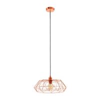 Lámpara Colgante Eglo Carlton 2 60w Acero Oro 1 Luz