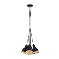 Lámpara Colgante EGLO Priddy Acero Negro 7 Luces